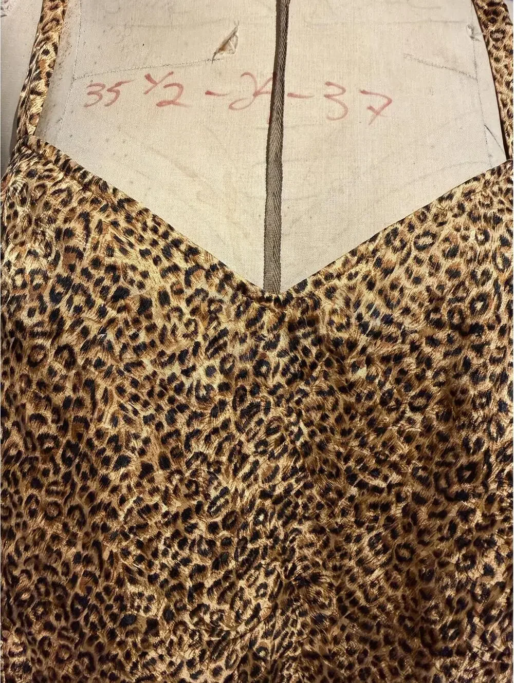 Diane Gilman Vintage Leopard Print Satin Camisole Top